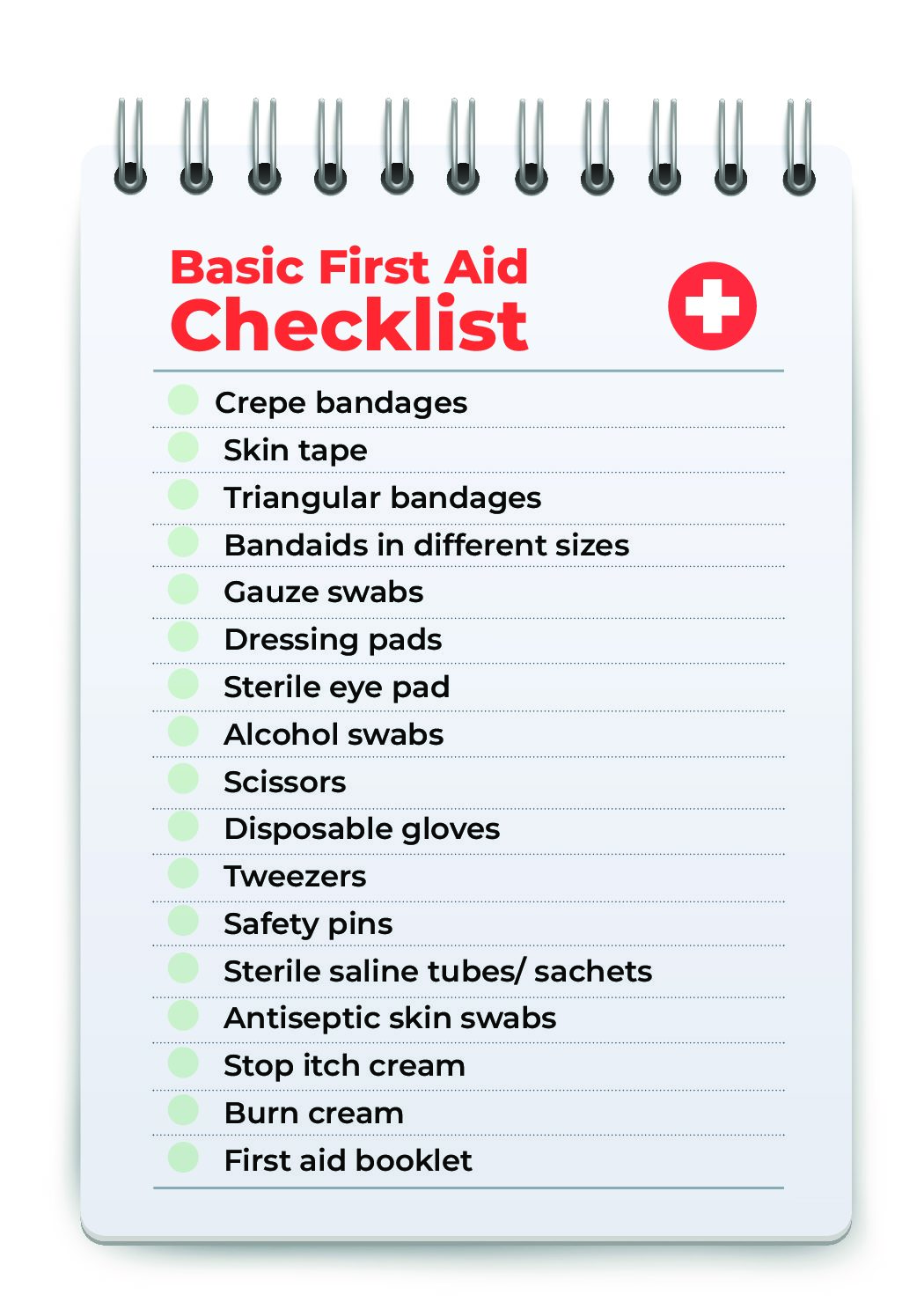 Basic First Aid Checklist Easyclinic